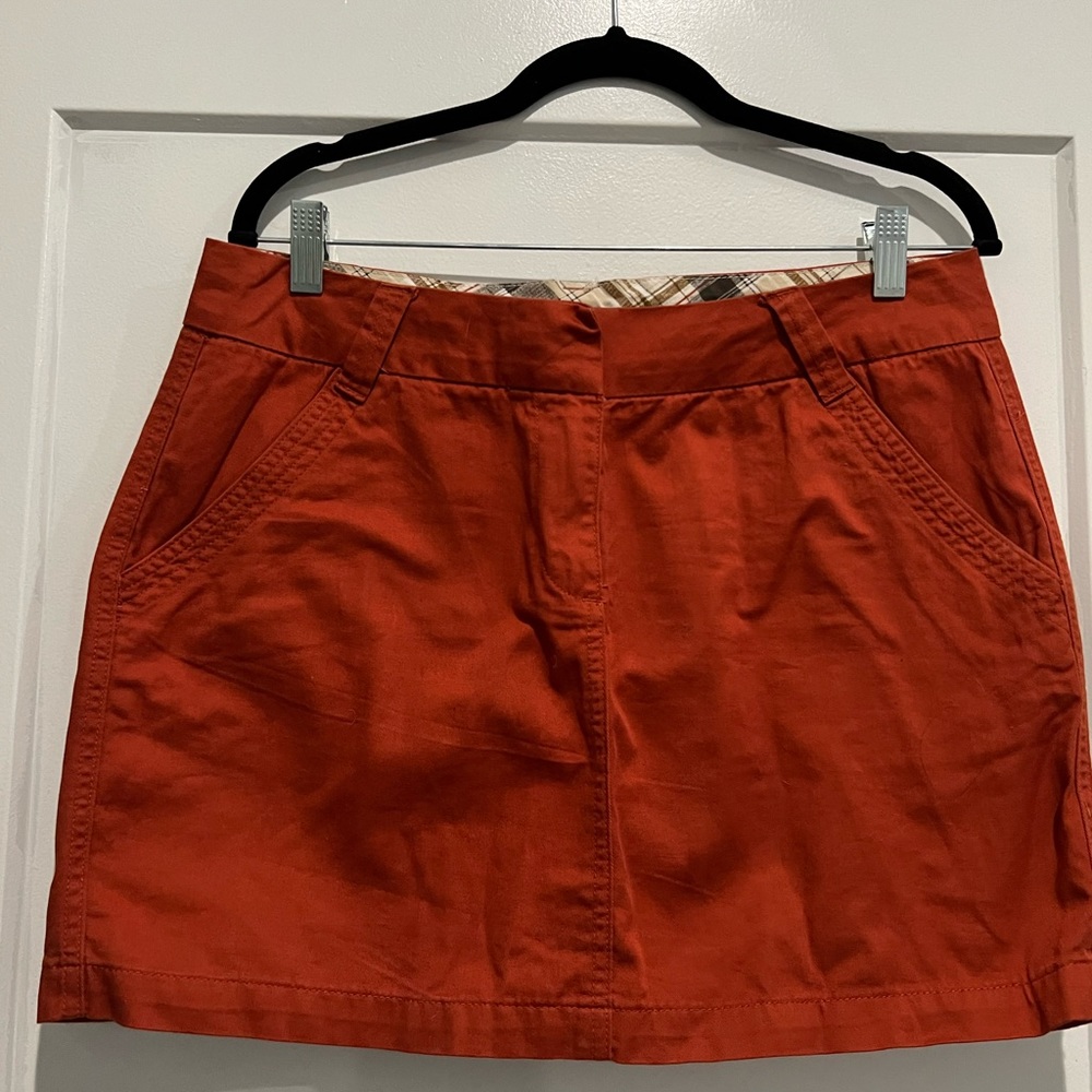 Womens rust mini skirt